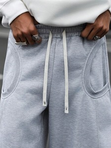 High Quality Custom Quick Dry Polyester Pant <b>Elastic</b> Regular Sport Tapered <b>Men</b> Jogger Double Waist <b>Trouser</b> Wholesale Rate - Product Image 2