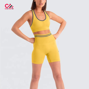 CARE MASTER <b>Top</b> Trending New Arrival <b>Low</b> Price Bulk Quantity Breathable Women Bra & Short Set with Front Logo for Yoga - Product Image 4