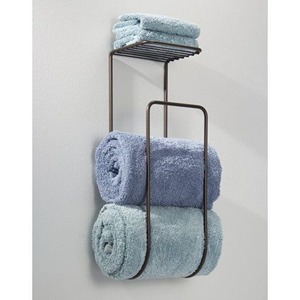 stacked <b>towel</b> rack stackable <b>towel</b> organizer tiered <b>towel</b> storage tiered bathroom organizer multi functional <b>towel</b> rack - Product Image 1