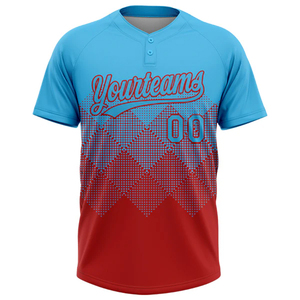 เสื้อเบสบอลซอฟต์บอลแบบสองกระดุม ชุดยูนิฟอร์มสั่งทำได้สำหรับเด็ก วัยรุ่น ผู้ชาย ผู้หญิง พร้อมโลโก้ทีม ขายส่ง - Product Image 3