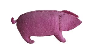 ของเล่นเพื่อการศึกษาสำหรับเด็กทำจากผ้าสักหลาดรูปหมูทำด้วยมือแบบเนปาล - Product Image 2