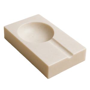 Cendrier long en marbre blanc tendance, porte-cigarettes en pierre solide de luxe, forme rectangulaire moderne, élégant cendrier en marbre artisanal - Product Image 1