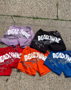 Hot Arrival Hellstar High Streetwear Retro Pure Fashion Brand Pantalones cortos de cinco centavos de algodón sueltos y finos para hombres y mujeres - Product Image 1