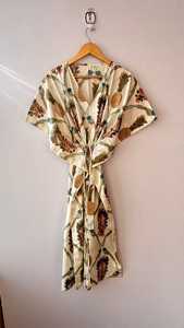 Kaftan en coton imprimé à la main prêt-à-porter, tenue de plage personnalisée pour femme, robe kaftan imprimée pour soirée, kaftan en coton avec ceinture intérieure - Product Image 3