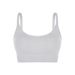 Befine Apparel Sujetador deportivo para mujer con cuello cuadrado, soporte medio, transpirable, ecológico, tirantes en Y, sensación de segunda piel, alto soporte - Product Image 1