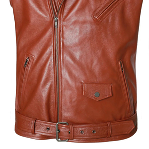 Nuevo Chaleco de Cuero para Hombre, Diseño OEM Personalizado, a la Moda, Talla Adulto, Alta Calidad, Venta al Por Mayor, Ropa de Invierno Cálida Personalizada - Product Image 6