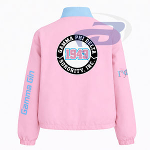 Chaqueta de Carreras de Sarga de Algodón Gamma Phi Delta GPD Sorority para Mujer, Chaqueta de Motociclismo de Alto Rendimiento, Chaqueta de Motociclista de Alta Velocidad - Product Image 3