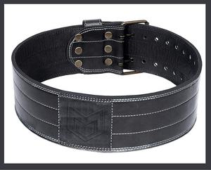 Best Quality Wholesale 4-Inch Wide Leather Weightlifting <b>Belt</b> Heavy Duty 6MM Genuine Leather Double Prong <b>Powerlifting</b> <b>Belt</b> - Product Image 3