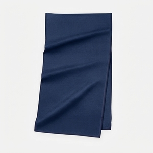 Serviette de cuisine en coton bleu marine, couleur unie, rectangulaire, lavable en machine, serviette unie teinte pour usage domestique - Product Image 1