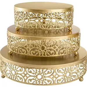 Centerpiece Decor Metal 3 Tier Cake Stand Cake Display <b>Rack</b> Dessert Serving Tray Wedding Table - Product Image 2