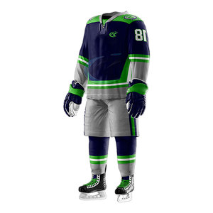 Uniforme de hockey sur glace en polyester respirant, prix abordable, design personnalisé, tissu doux, best-seller, en vente en ligne - Product Image 4