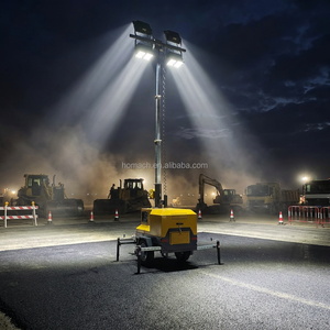 Torre de Iluminación Móvil LED HOMACH 4HM4000 7M 400W*4 con Motor Diésel, IP66, 56000LM, Ángulo de Haz de 120°, 6000K, para Uso de Emergencia - Product Image 1