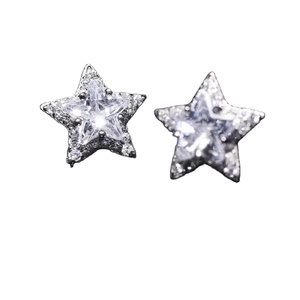 2025 New 925 Sterling <b>Silver</b> Star Stud <b>Earrings</b> 14K 18K <b>Solid</b> Gold Plated Cute Style IGI Certified Moissanite <b>Earrings</b> For Women - Product Image 6