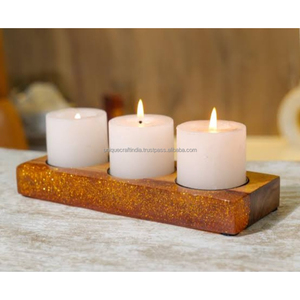 Designer Mango Wood Resin <b>Candle</b> Natural Soy Wax Handcrafted Jar Earthy Home Decor Spa Aromatherapy Mood Setting Rustic Gifting - Product Image 6