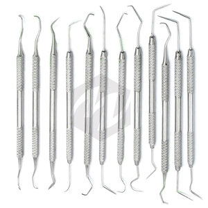 12 Piece <b>Dental</b> Probe Pick <b>Tool</b> Set Stainless Steel Scaler Teeth <b>Cleaning</b> Oral Hygiene Professional Kit Medic Instruments - Product Image 4
