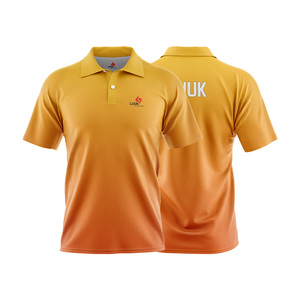 Chemises à logo imprimé par transfert thermique personnalisé, anti-rides, manches courtes, en polyester/coton tricoté, vêtements décontractés pour hommes, polos - Product Image 6