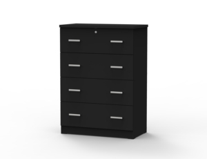 Modern <b>4</b>-Chest of <b>Drawer</b> Cabinet High Quality Wood for Bedroom Kitchen <b>Storage</b> Contemporary Home Living Room Furniture SIVR 1457 - Product Image 3