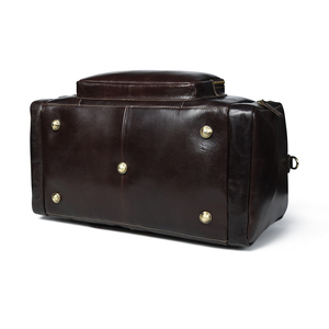 Buy Customizable Large Capacity Genuine <b>Leather</b> Duffle <b>Bag</b> with Logo Travel <b>Bag</b> for Men and Women - Product Image 3
