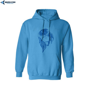 Sudadera con Capucha Verde para Hombre DAIZEN STAR, Felpa de Algodón de 350g, Estampado Serigrafiado, Casual, Otoño, Corte Regular, Diseño con Bolsillo Frontal - Product Image 2