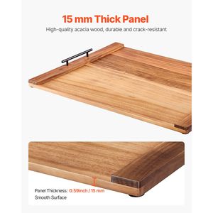 Tagliere in Legno di Acacia con Manici, Coprifornello per Fornelli a Gas/Elettrici, Accessori per Cucine di Camper e Roulotte - Product Image 4