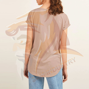 Ropa de Moda, Camiseta de Mujer, Nueva Colección, Fabricada en Algodón, Servicio OEM, Antiencogimiento, Camisetas de Mujer de Alta Calidad - Product Image 2