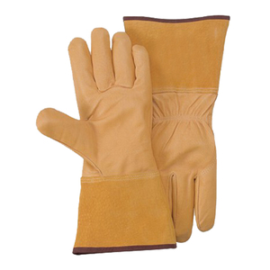 Guantes de Soldadura de Cuero Vacuno de Alta Calidad con Hilo de Kevlar, Reforzados en el Pulgar, para Trabajo en Exteriores, Soldadura TIG/MIG - Product Image 1