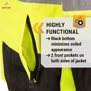 เสื้อแจ็คเก็ตทำงานโพลีเอสเตอร์ ทนทาน ใช้งานได้จริง น้ำหนักเบา ป้องกันไฟลุก ระบายอากาศได้ดี ได้รับมาตรฐาน CE มองเห็นได้ชัดเจน - Product Image 6