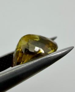 Pierre précieuse naturelle Chrysoberyl, taille ovale, pierre brute, véritable jaune-vert, pour la fabrication de bijoux, bague, pendentif, cadeau pour collectionneur - Product Image 5