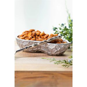 Plateau de service en métal à 7 compartiments, plateau rond pour bonbons et noix, bol décoratif pour fruits secs, pour la décoration de table de fête - Product Image 3