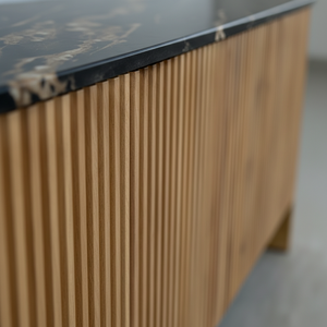 PKP Modern Vietnam - Aparador Ecológico de 4 Puertas con Persianas, Mueble de Salón para el Hogar, Color Natural - Product Image 5