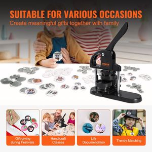 Kit di punzonatura con impugnatura ad arco ergonomica per libro magico di Panda 300 pezzi parti per bottoni 1/1 25/2.28 pollici forniture per artigianato 3-IN-1 - Product Image 6