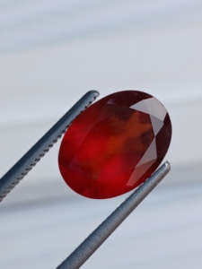 Pierre précieuse naturelle de grenat Hessonite facettée, taille mixte, coupe ovale, pour la fabrication de bijoux - Product Image 6