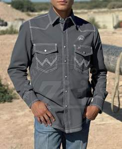 Camisas de Trabajo de Soldadura Resistentes al Fuego CAT2, Certificadas FR, Mangas Largas, Botones de Presión, ZUNEZI ZI-8013, Resistencia al Calor de 300-500 °C - Product Image 6