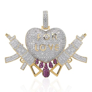 Collar con Colgante de Corazón Color Dorado, Cadena con Letra de Diamantes de Imitación, para Regalo o Uso Diario - Product Image 2