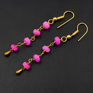 Pink Ethiopian <b>Opal</b> <b>Earrings</b>, 925 Silver & 14k Gold - Product Image 1