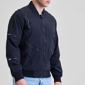 Custom men bomber <b>jacket</b> quilted puffer varsity windproof streetwear fishing winter breathable lightweight men fashion satin OEM - Product Image 3