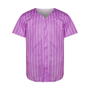 Uniformes de Béisbol Personalizados al por Mayor, Camisetas de Béisbol Transpirables de Poliéster con Botones y Manga Corta - Product Image 2