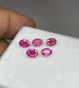 ทับทิมสีชมพู, วงรีทับทิมสีชมพูเหลี่ยมเพชรพลอยธรรมชาติ - Product Image 1