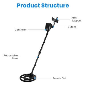 Set Professionale di Metal Detector per Adulti e Principianti, Bobina Impermeabile da 10,04 Pollici, Display LCD, Rilevatori di Metalli Industriali e d'Oro - Product Image 6
