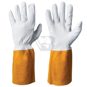 High Quality TIG Welding <b>Gloves</b> Flame Retardant Sheep Grain Leather Industrial Safety Hand Protection Construction BBQ <b>Gloves</b> - Product Image 1