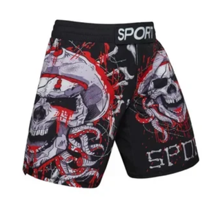 กางเกงชกมวย MMA แบบมีแถบเวลโครที่เอว มีช่องด้านข้าง กางเกงฝึกซ้อมคิกบ็อกซิ่ง กางเกงกีฬาศิลปะการต่อสู้แบบต่อสู้ - Product Image 1