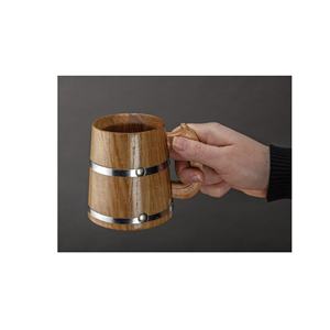 Taza de café ecológica de madera con asa, taza de madera natural para beber té o cerveza, utensilios de cocina de madera modernos, decoración de mesa. - Product Image 1