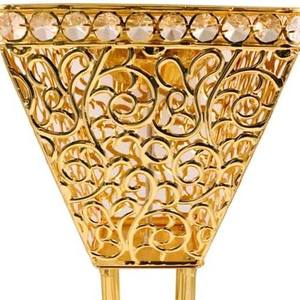 Mabkhara de Lujo con Cristales y Detalles Dorados, Diseño de Pedestal Alto con Filigrana, Quemador de Bakhoor Saudí al por Mayor, Premium para Majlis Oud Dakhoo - Product Image 4