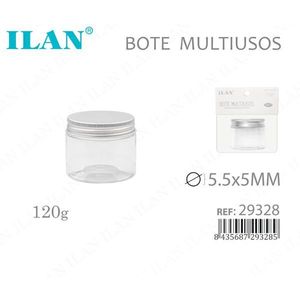 Tarro Multiusos Iln de 120g, 5.5x5mm, Plástico con Tapa de Aluminio - Product Image 1