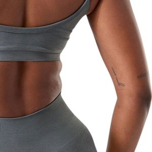 Gray Women's Soft <b>Stretch</b> Sports <b>Bra</b> Breathable Athletic <b>Bra</b> for Workout Running Yoga Fitness Gym Activewear - Product Image 4