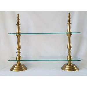 Two Tier Premium Quality Metal Cake Stand With Gold Trim And Leaf Design Multi Layer Wedding And <b>Parties</b> <b>Table</b> Centerpiece - Product Image 5