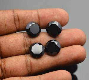 Wholesale Price Natural <b>Black</b> Spinel Loose Faceted Cut Gemstone Round Shape Spinel Cut Sizes available Jewelry Making Gem Stone - Product Image 3