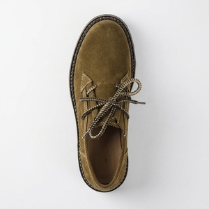 Men's Vintage Olive PU Oxford <b>Shoes</b> Round Toe Lace-Up <b>Lightweight</b> <b>Waterproof</b> Anti-Slip Casual <b>Walking</b> Sneakers - Product Image 3