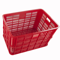 Caisse en plastique HDPE multifonctionnelle, portable, empilable, durable, ventilée, recyclable, pour la logistique, le stockage des légumes, bacs de rangement