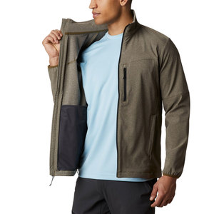 Wholesale Bonded Woolen Casual <b>Soft</b> <b>Shell</b> Breathable <b>Hooded</b> Men Winter Waterproof <b>Jacket</b> Seamless Fusing Nylon/Cotton <b>Shell</b> - Product Image 1